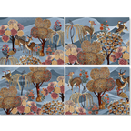 Motswiri set of 4 placemats in premium linen by The Napking