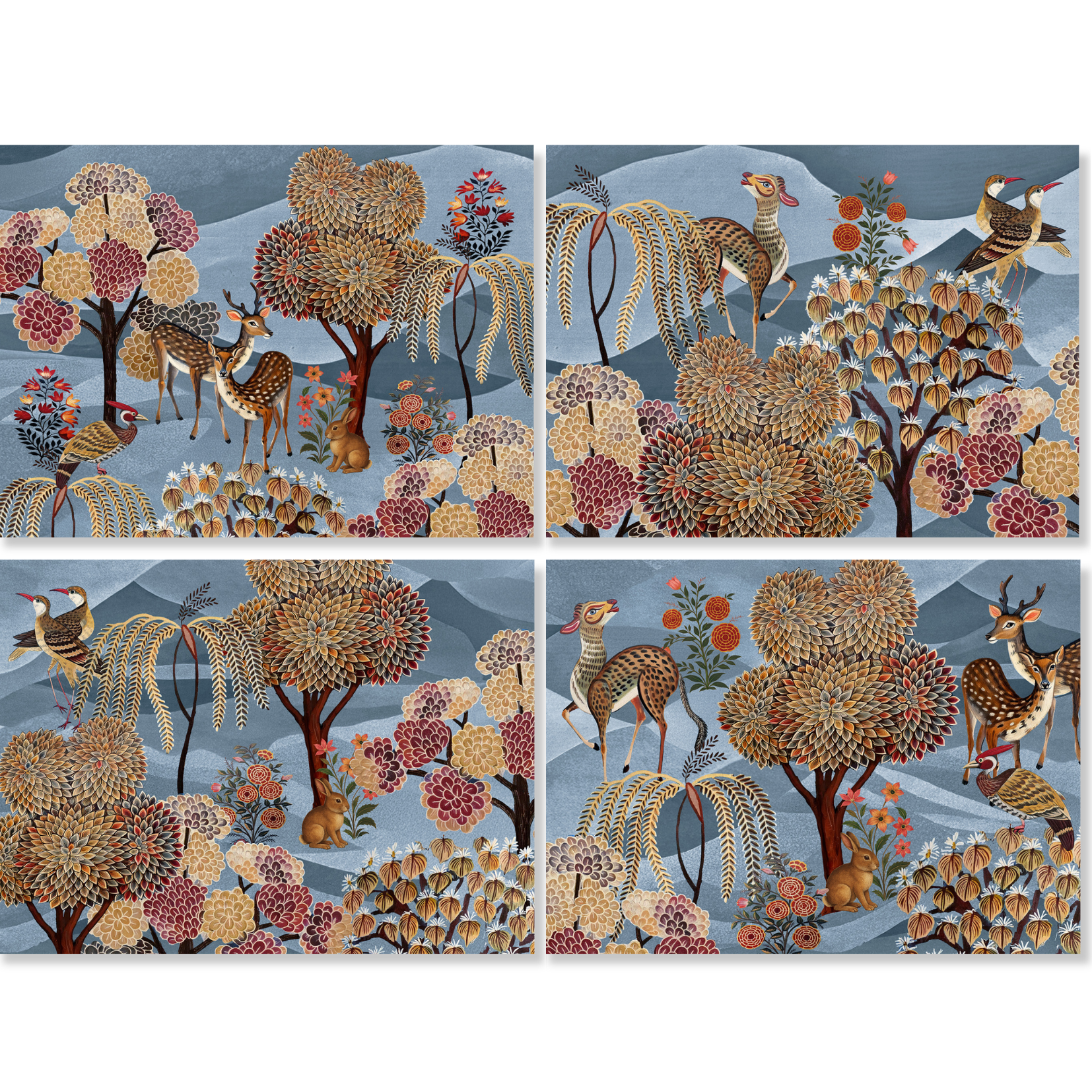 Motswiri set of 4 placemats in premium linen by The Napking