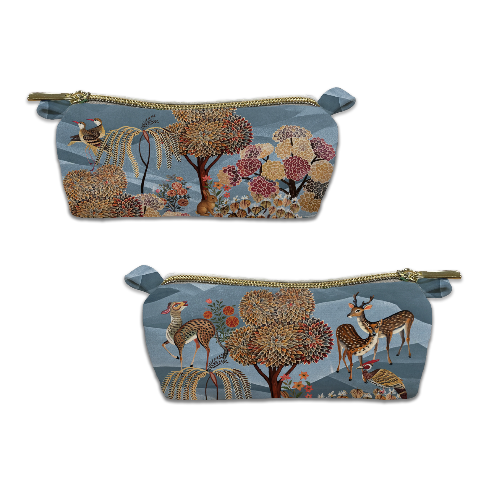 Motswiri velvet case with organic nature-inspired motif