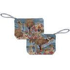 Motswiri velvet pochette with organic landscape-inspired print