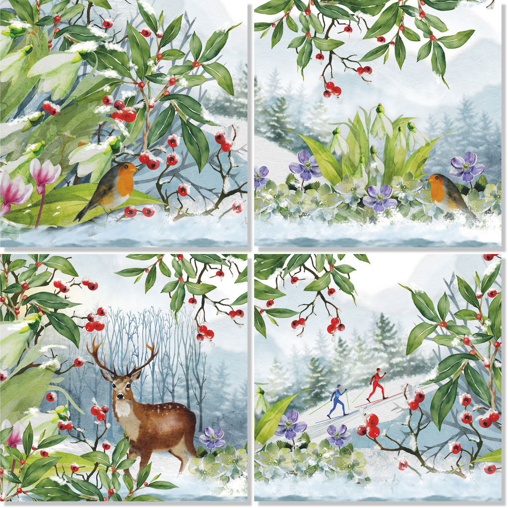 Set Of 4 Napkins «Beaumont» 100% Made in Italy The Napking