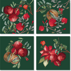 Grenade Green Variant Set of 4 Napkins Cotton Satin - The Napking