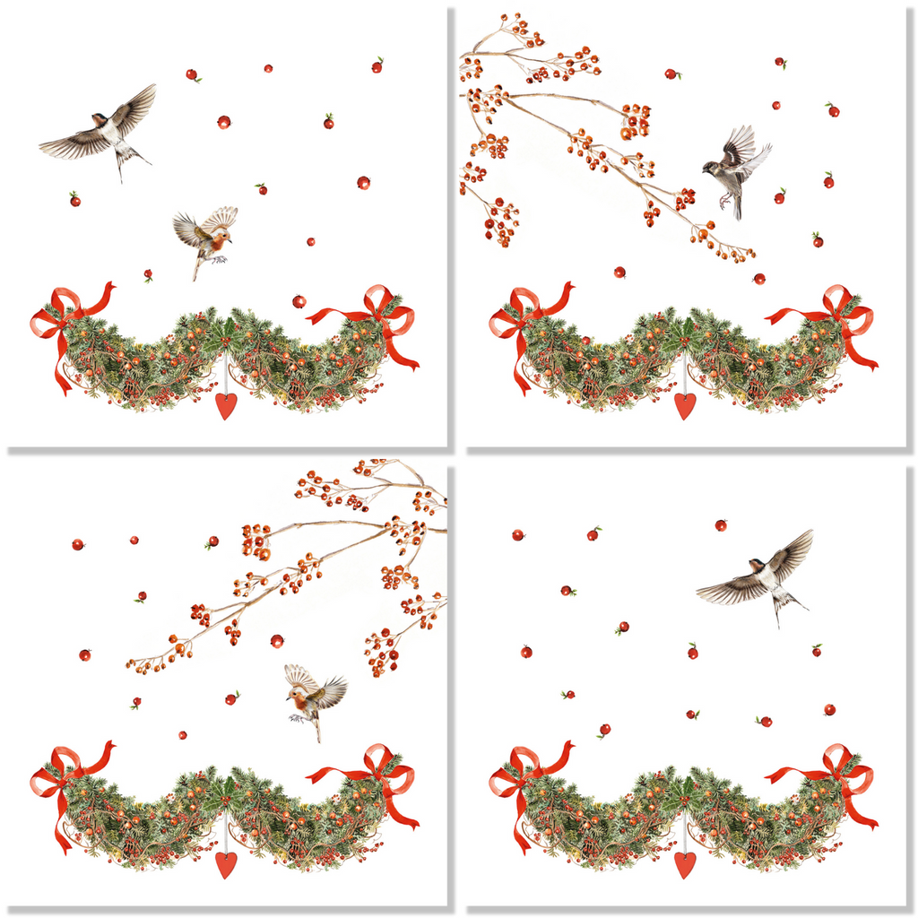 Set 4 tovaglioli «Janine» 100% Made in Italy