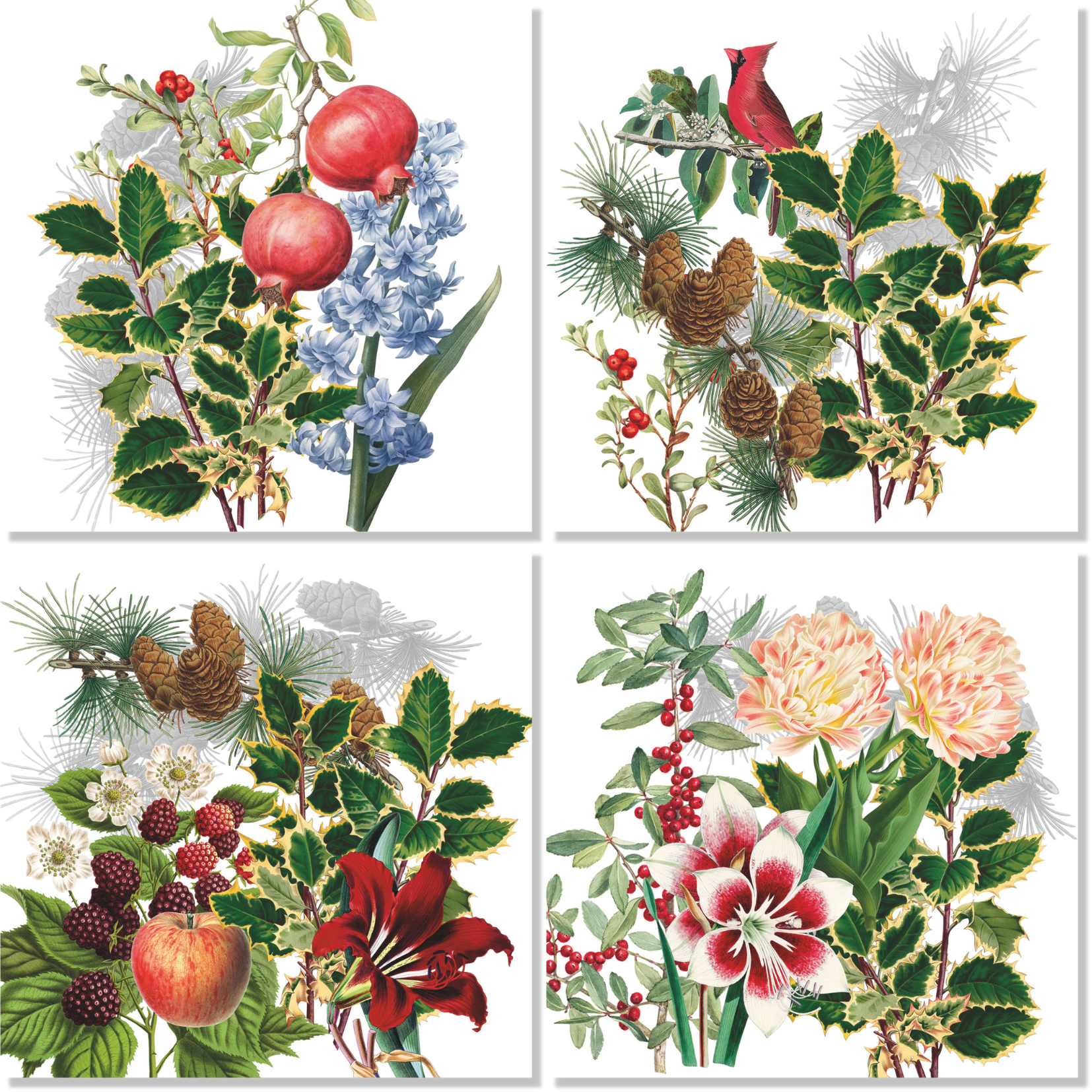 Set 4 tovaglioli «Natalia» 100% Made in Italy