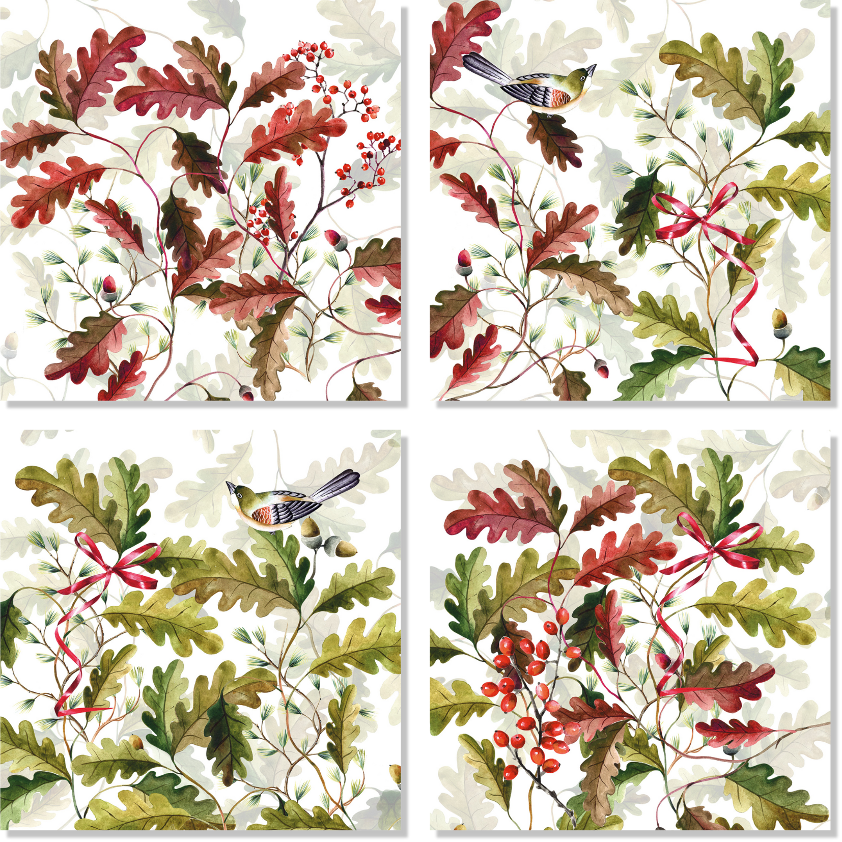 Set Of 4 Napkins Premium Linen «Oak» 100% Made in Italy The Napking