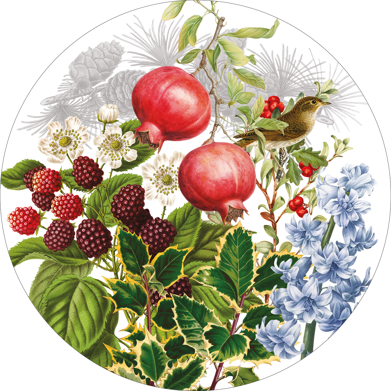 Set of 2 round hardboard placemats «Natalia» 100% Made in Italy The Napking