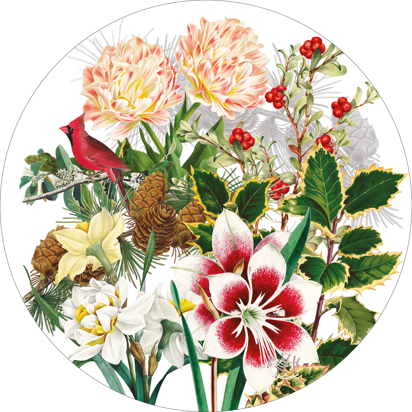 Set of 2 round hardboard placemats «Natalia» 100% Made in Italy