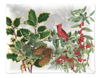 Natalia printed linen and acrylic serving tray detail view