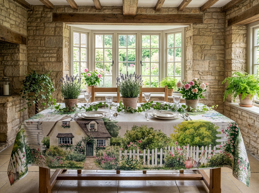 Premium Linen Tablecloth Nunny Cottage