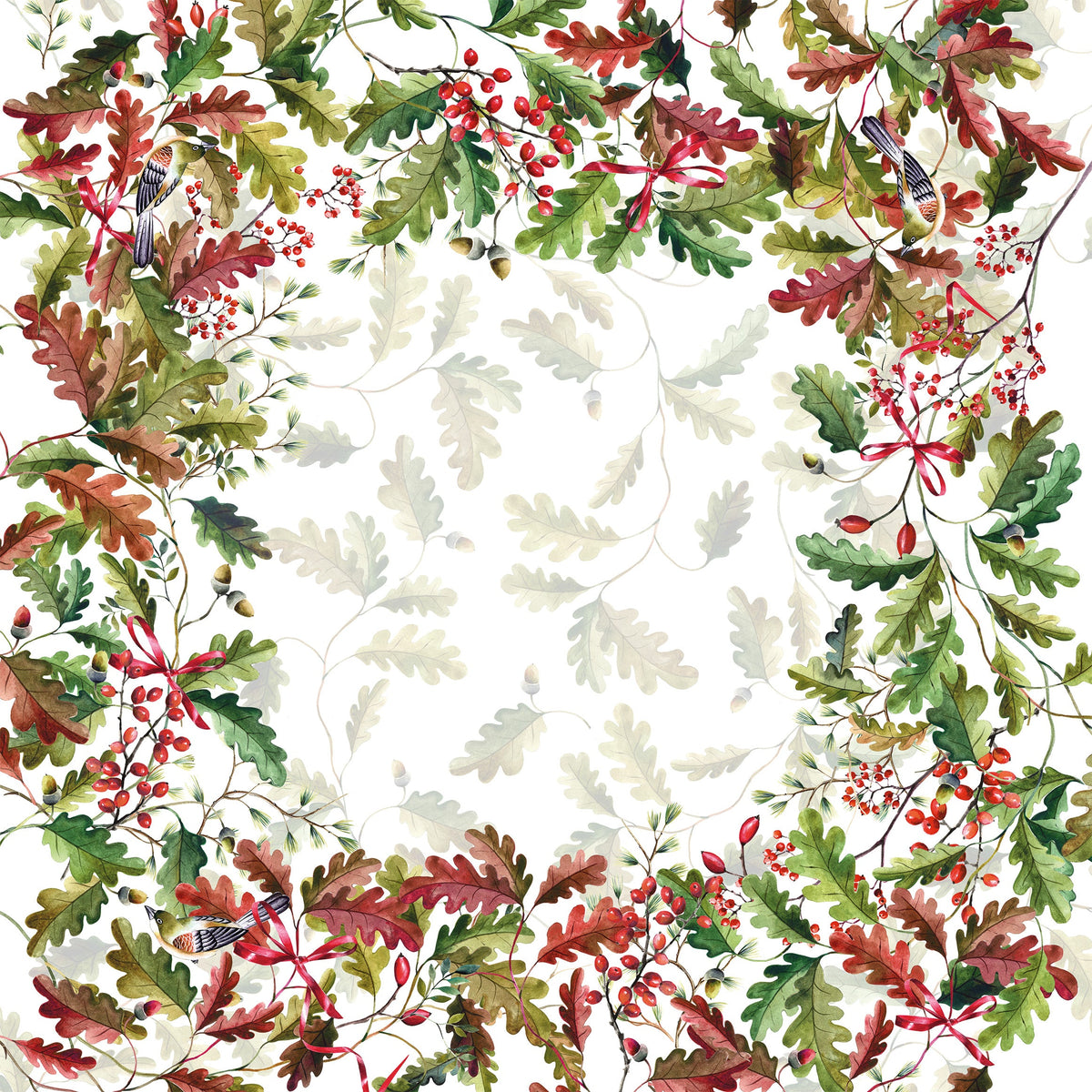 Nappe en lin haut de gamme « Chêne » 100 % fabriquée en Italie