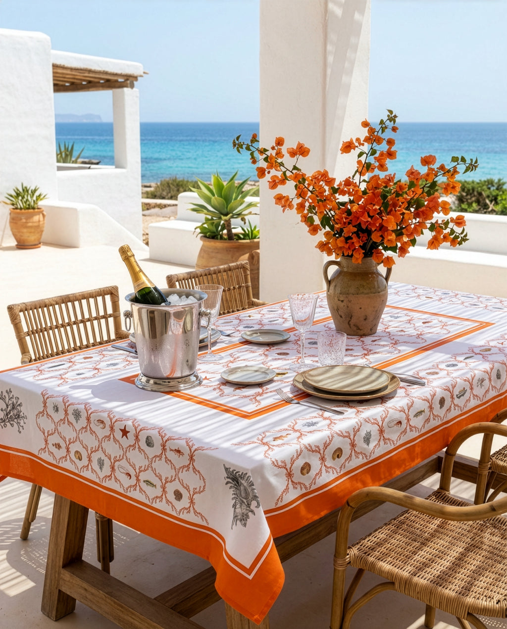 Premium Linen Tablecloth Oceania