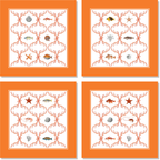 Set 4 tovaglioli in lino pregiato Oceania 100% Made in Italy