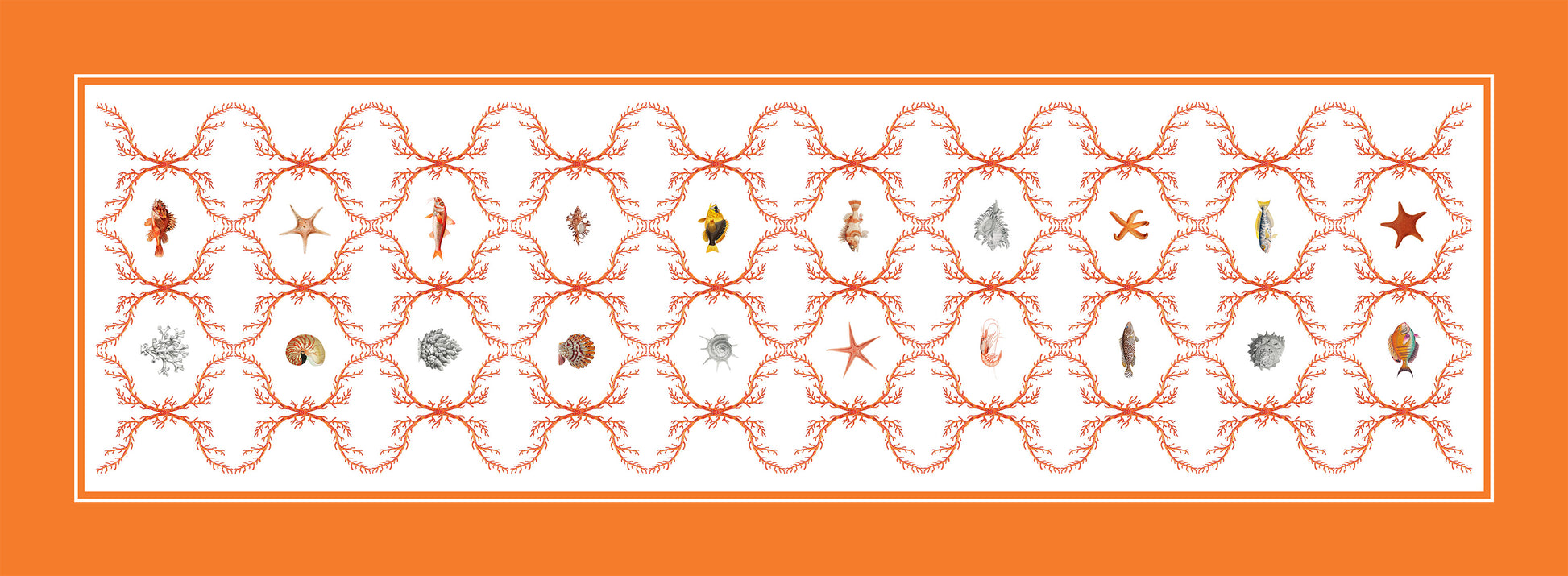 Premium Linen Runner Oceania 100% Made in Italy