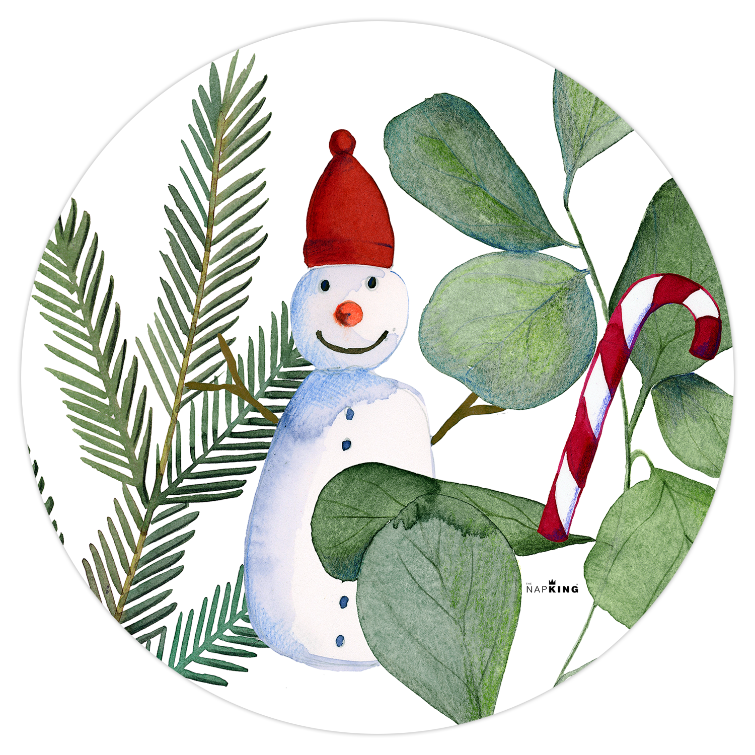 Set of 2 round hardboard placemats Olof, 100% Made in Italy