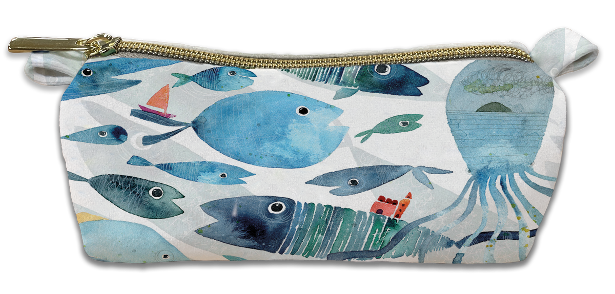 Velvet Case «Oltremare»,100% Made in Italy - The Napking
