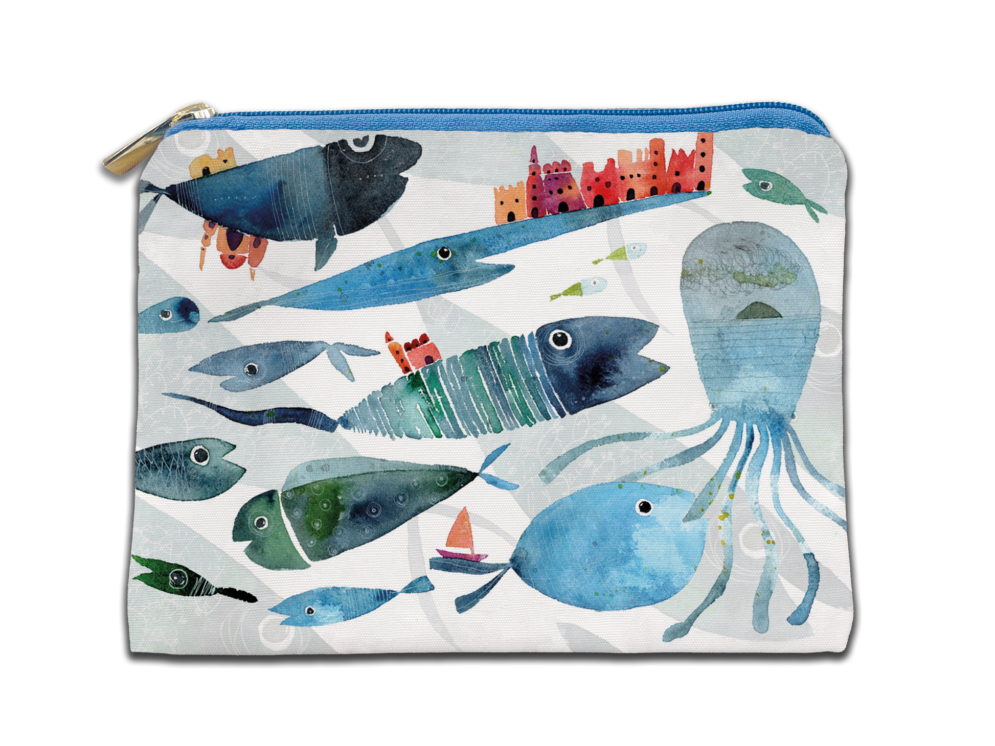 Cotton Trousse «Oltremare», 100% Made in Italy - The Napking