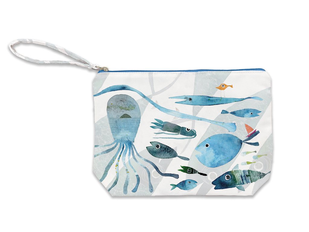 Cotton Pochette «Oltremare», 100% Made in Italy - The Napking