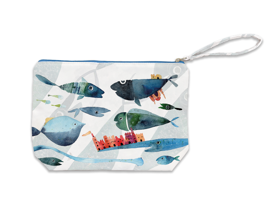 Cotton Pochette «Oltremare», 100% Made in Italy - The Napking