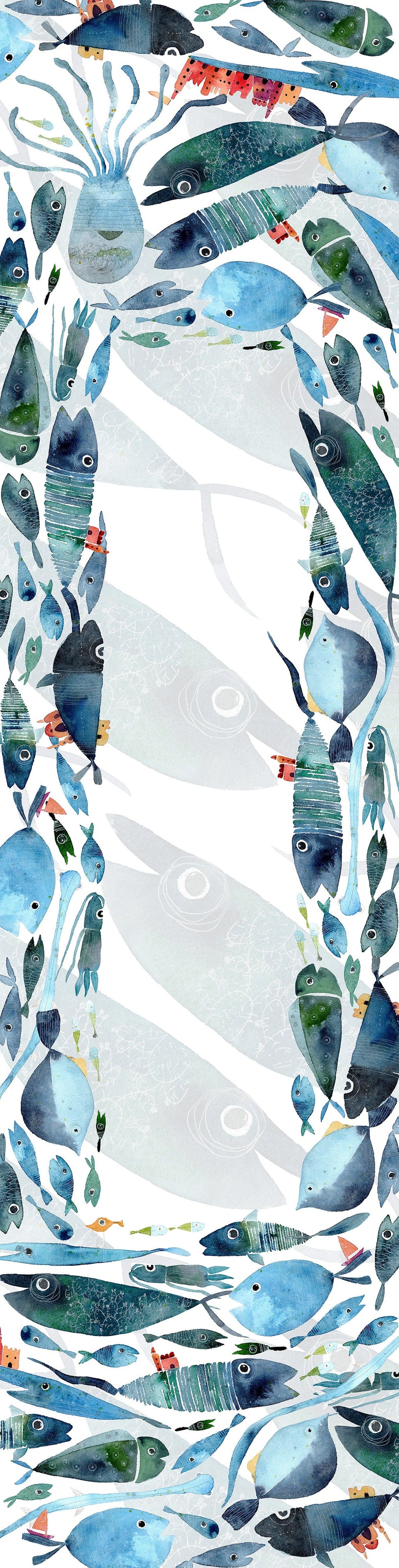 Pure Linen Runner «Oltremare» 100% Made in Italy