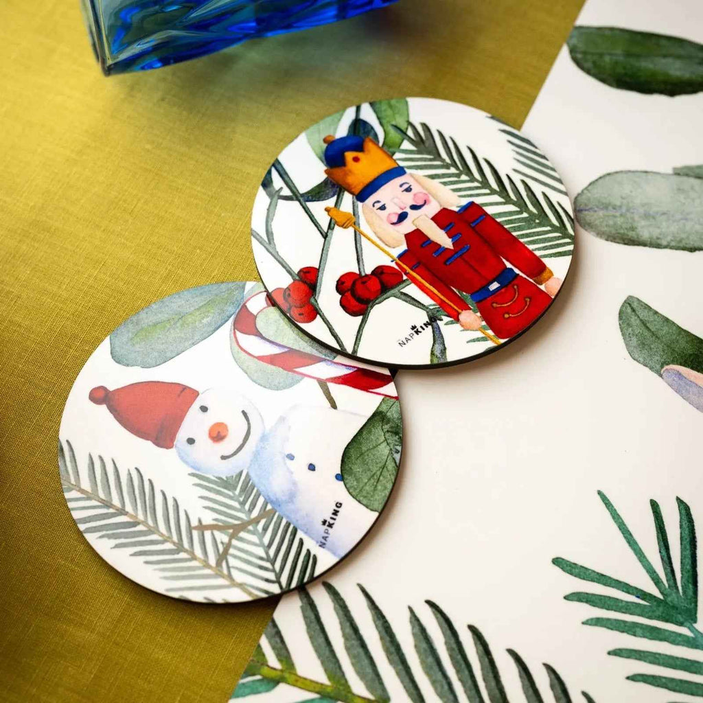 Set of 2 coasters Olof wood and cork - 100% Made in Italy - The Napking