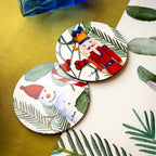 Set of 2 coasters Olof wood and cork - 100% Made in Italy - The Napking