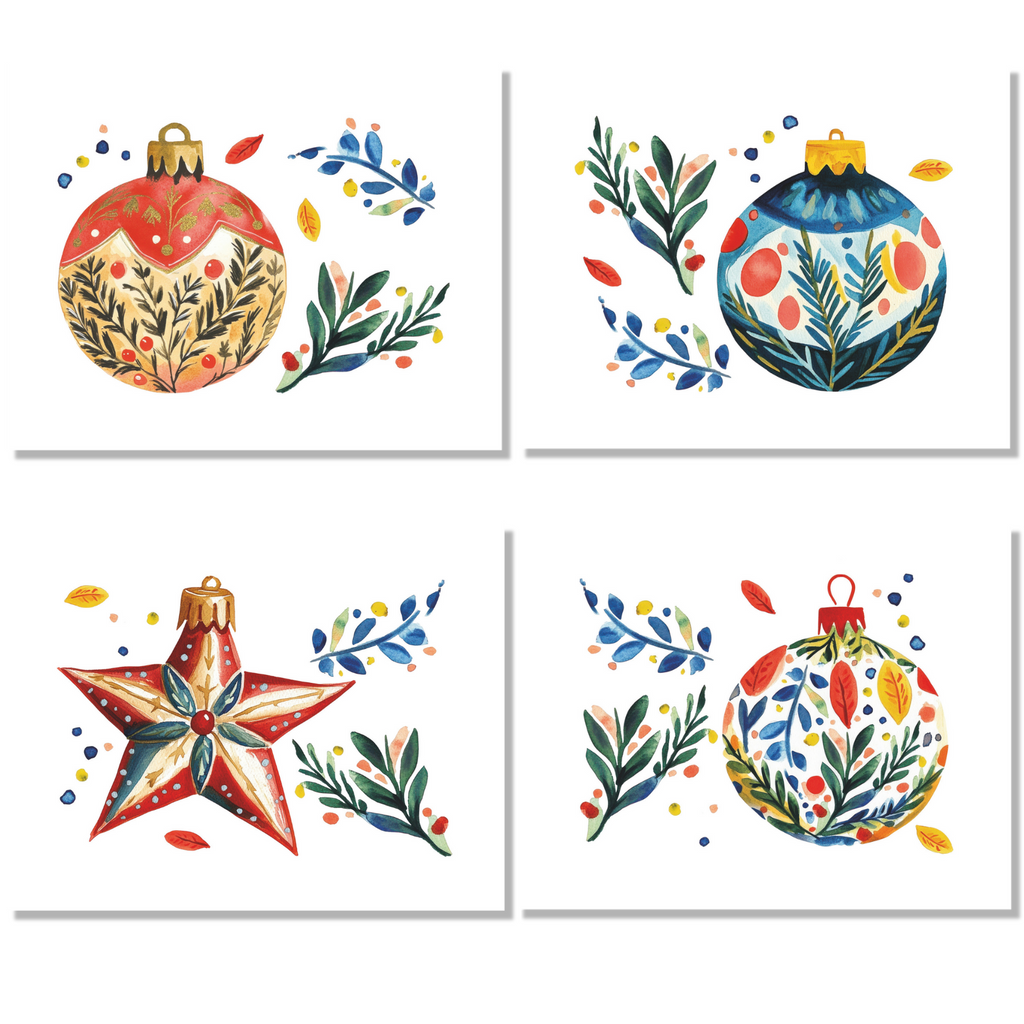 Set of 4 Placemats «Magic Xmas» Linen 100% Made in Italy