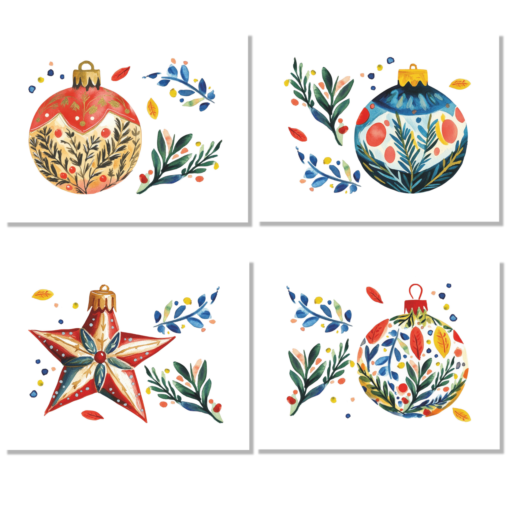 Set of 4 Placemats «Magic Xmas» Linen 100% Made in Italy