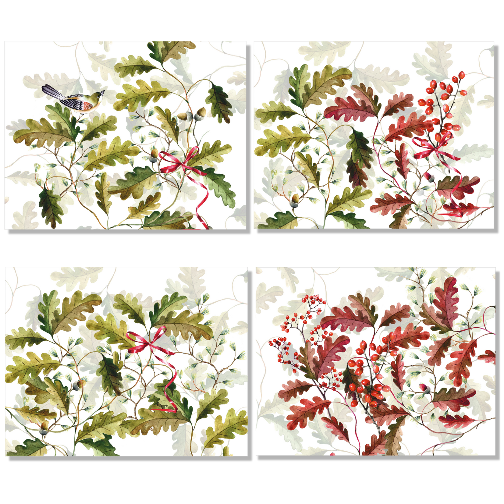 Set of 4 Placemats Premium Linen «Oak» 100% Made in Italy The Napking