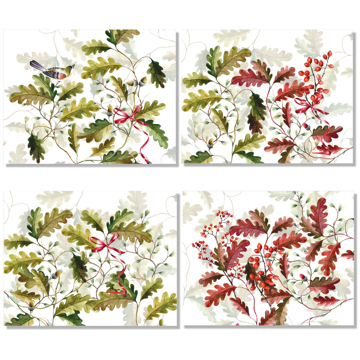 Set of 4 Placemats Premium Linen «Oak» 100% Made in Italy The Napking