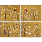 Set of 4 Placemats Premium Linen «Ukiyo» 100% Made in Italy The Napking