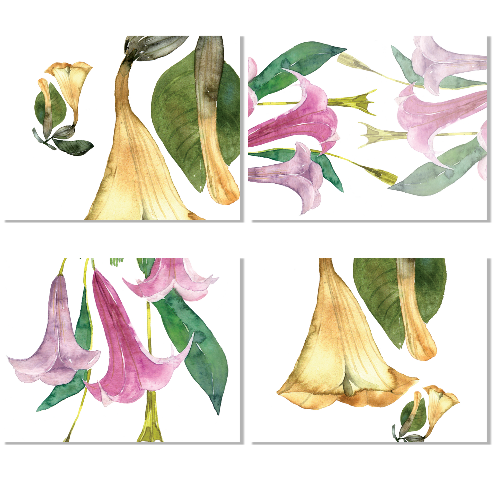 Set of 4 Placemats «Datura» Linen 100% Made in Italy