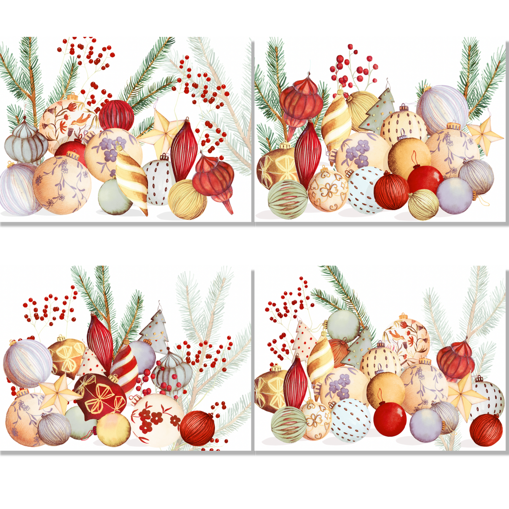 Set of 4 Placemats «Jingle» Linen 100% Made in Italy