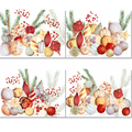 Set of 4 Placemats «Jingle» Linen 100% Made in Italy