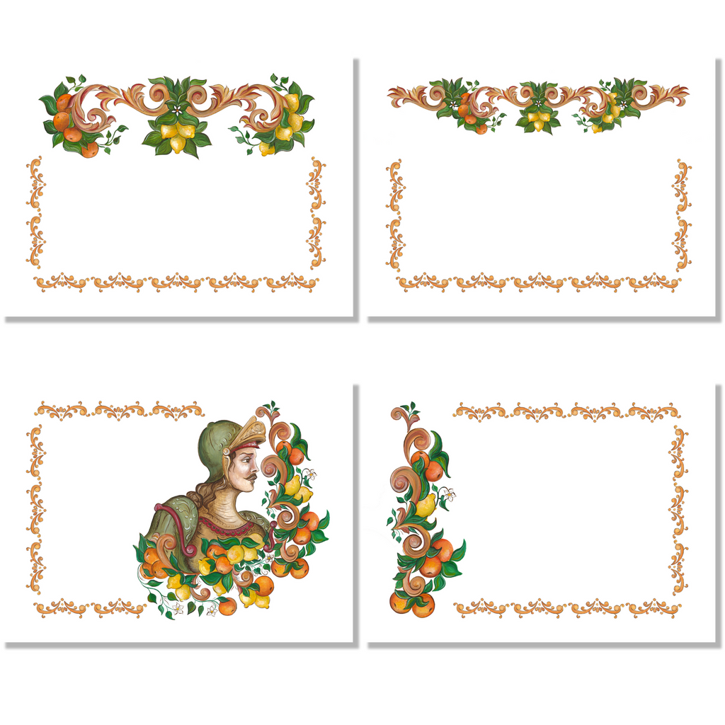 Set of 4 Placemats «Medoro» Linen 100% Made in Italy The Napking