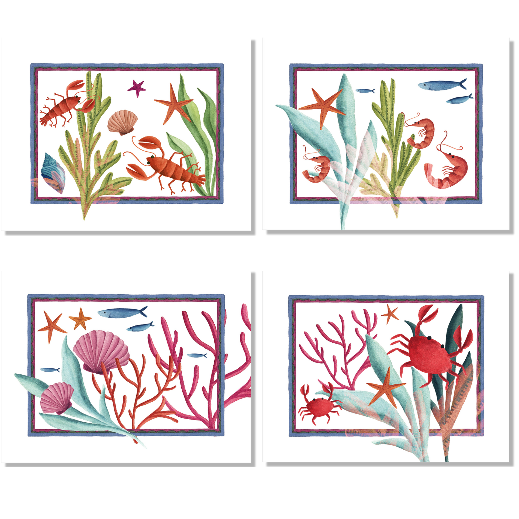 Set of 4 Placemats «Marzamemi» 100% Made in Italy