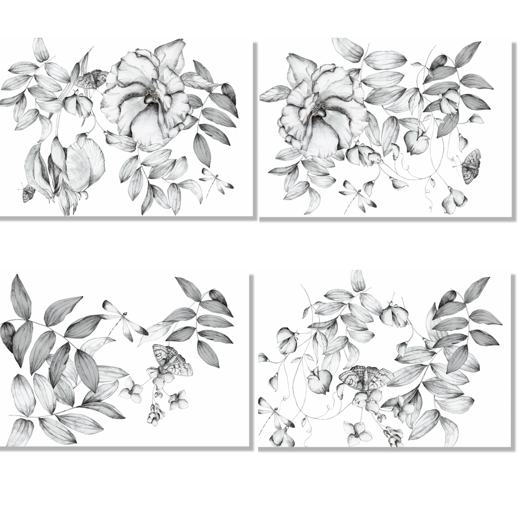 Set of 4 Placemats Miranda Cotton Satin 100% Made in Italy