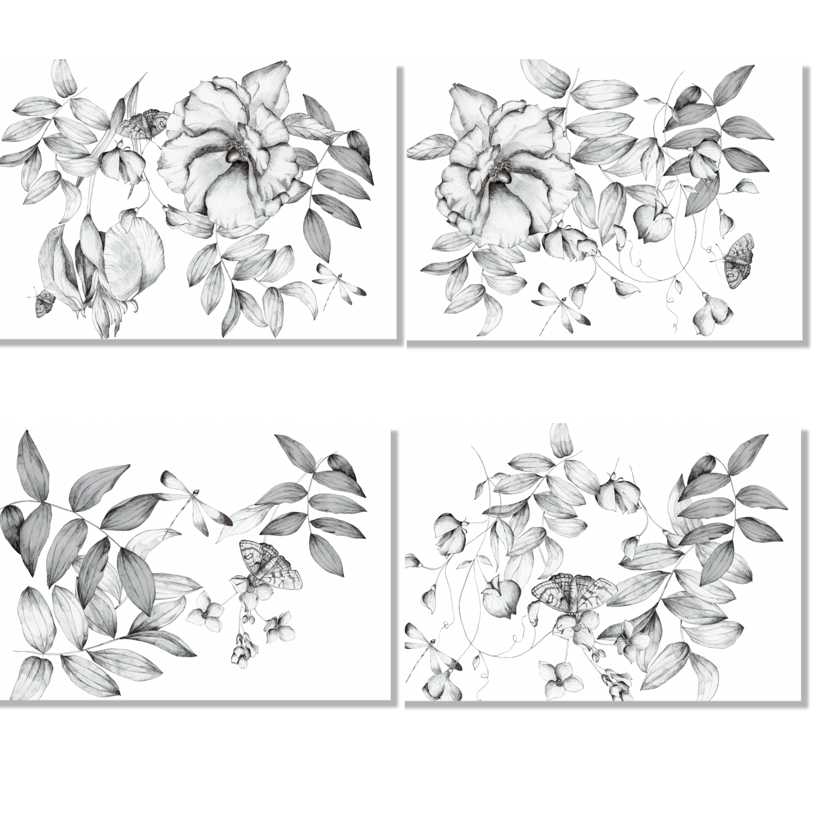 Set of 4 Placemats Miranda Cotton Satin 100% Made in Italy