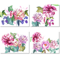 Set 4 Placemats Peonia Cotton Satin 100% Made in Italy