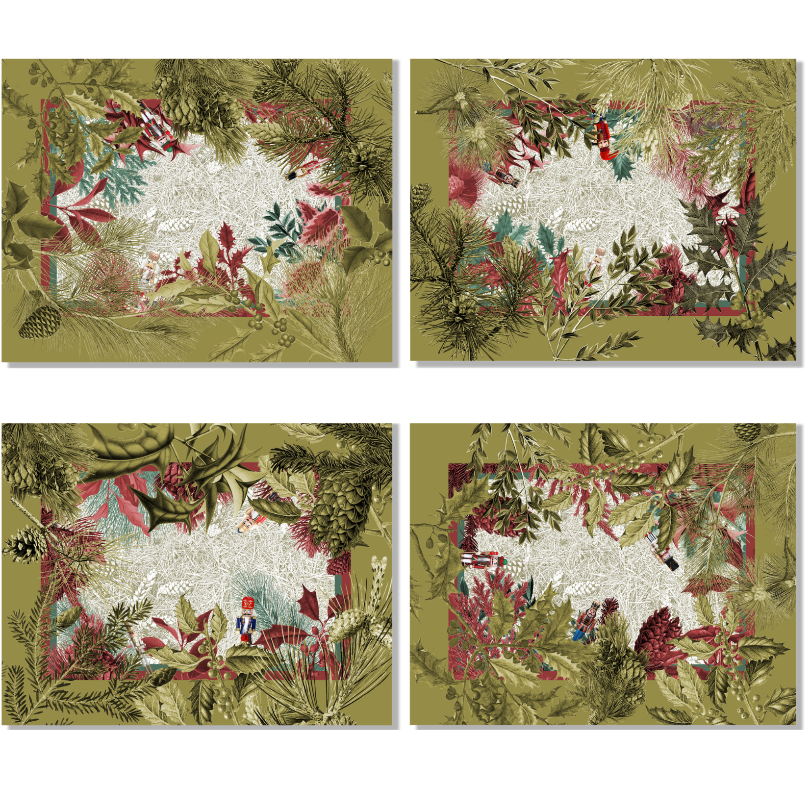 Set of 4 Placemats Schiaccianoci Linen 100% Made in Italy