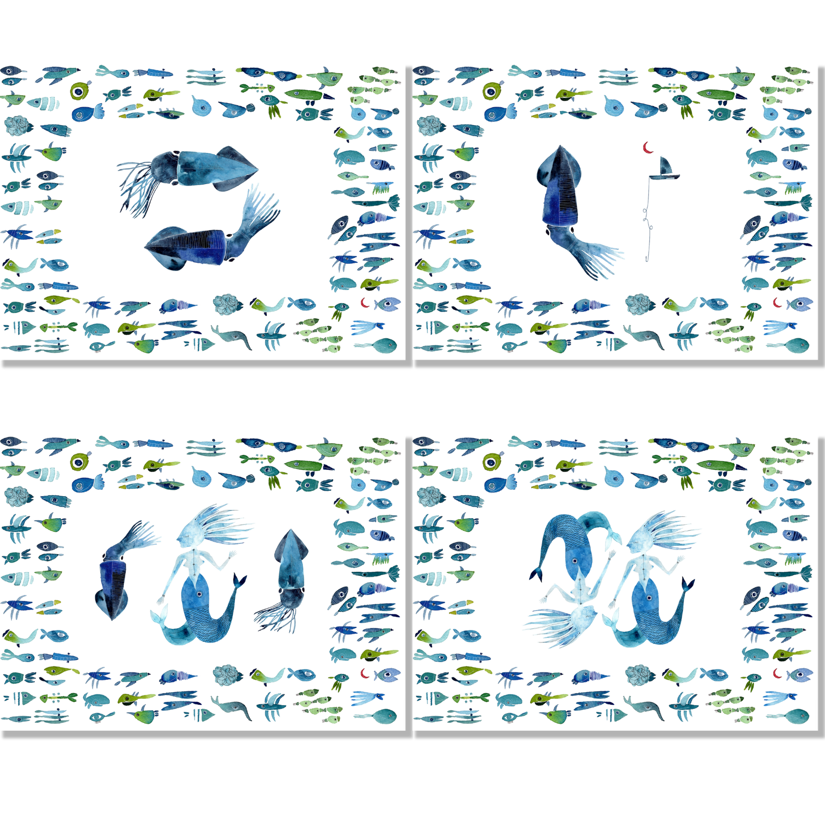 Set of 4 Placemats Therasia Linen – 100% Made in Italy The Napking