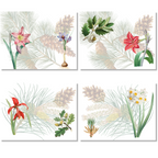 Set of 4 Placemats «Winter Garden», Linen 100% Made in Italy