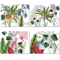 Set of 4 Placemats «Funky Animals» Cotton Satin 100% Made in Italy - The Napking