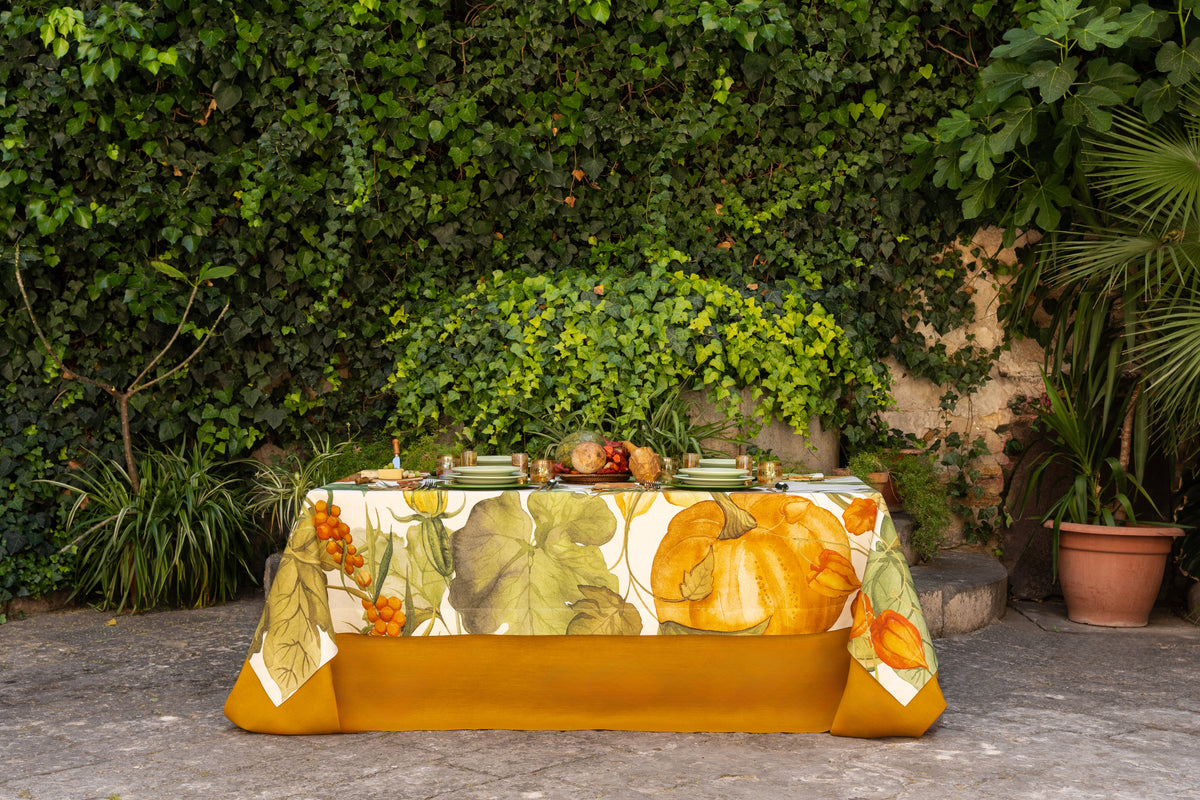 Linen Tablecloth Potirons 100% Made in Italy