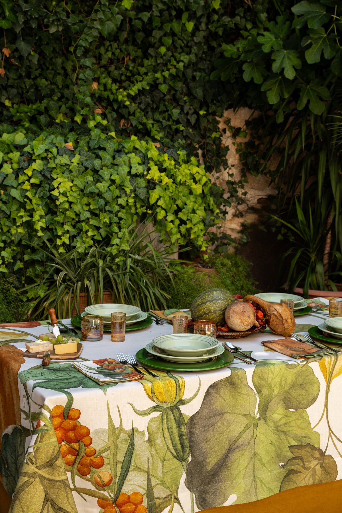 Linen Tablecloth Potirons 100% Made in Italy