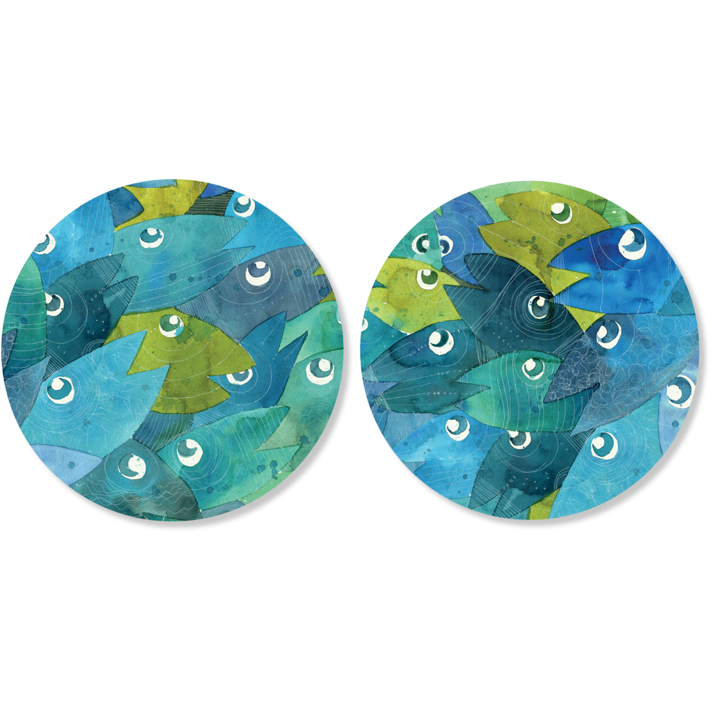 Set of 2 coasters Paranza wood cork
