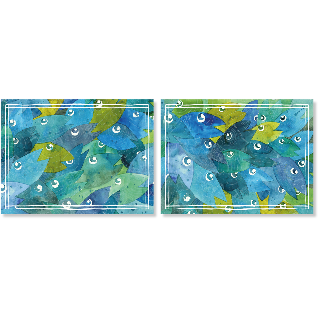 Set of 2 rectangular hardboard placemats Paranza