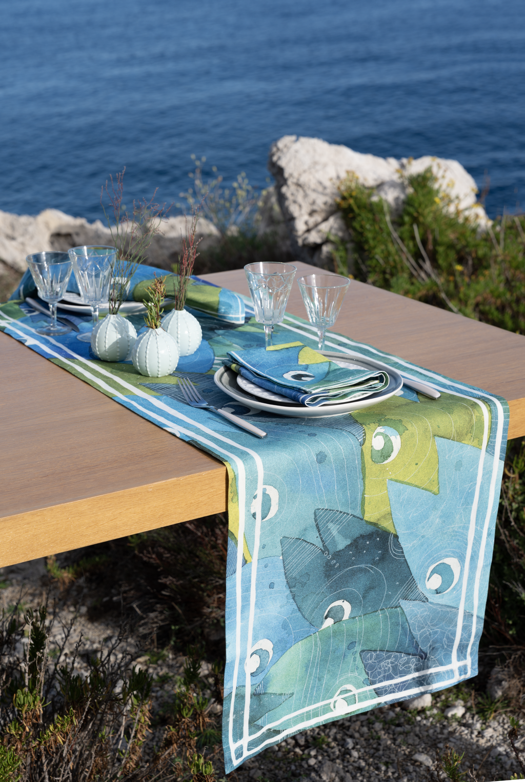 Premium Linen Runner Paranza 100% Made in Italy