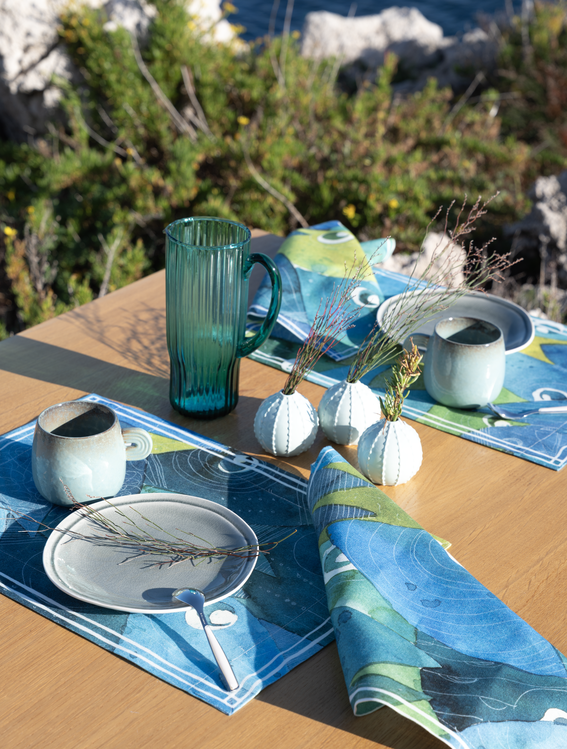 Set 4 Napkins Mixed Linen Paranza 100% Made in Italy