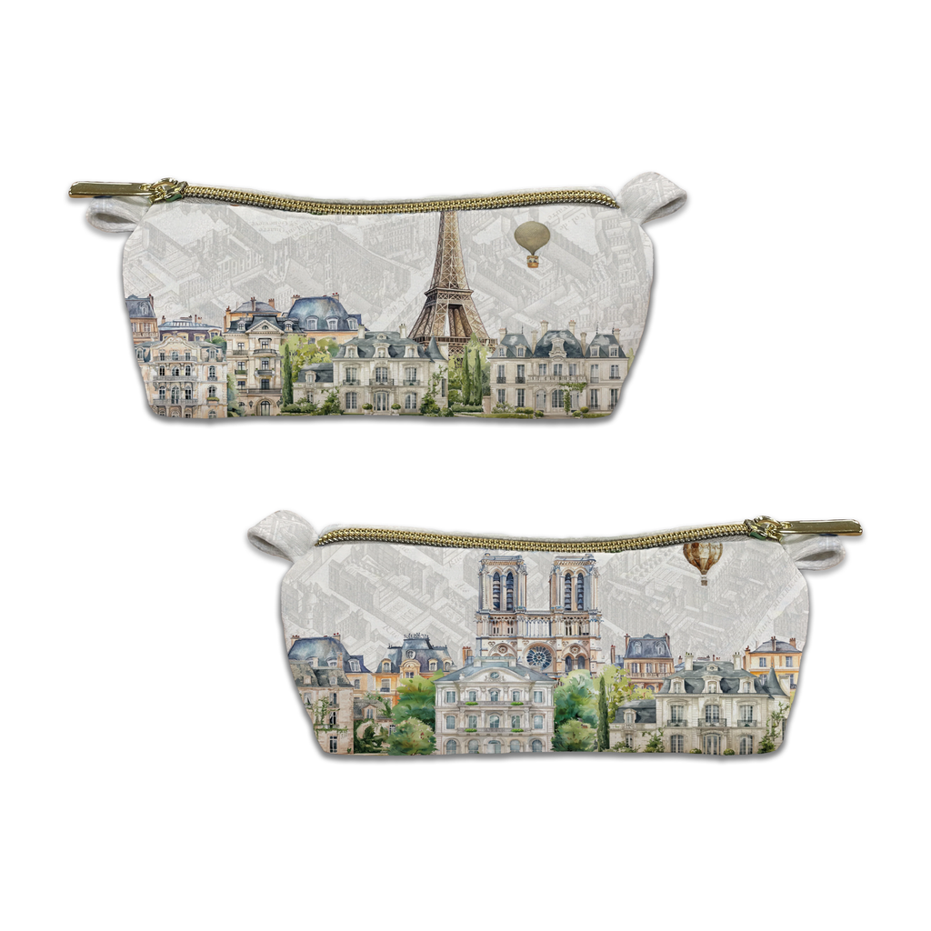 Paris case velvet with Paris-inspired illustrated print main image