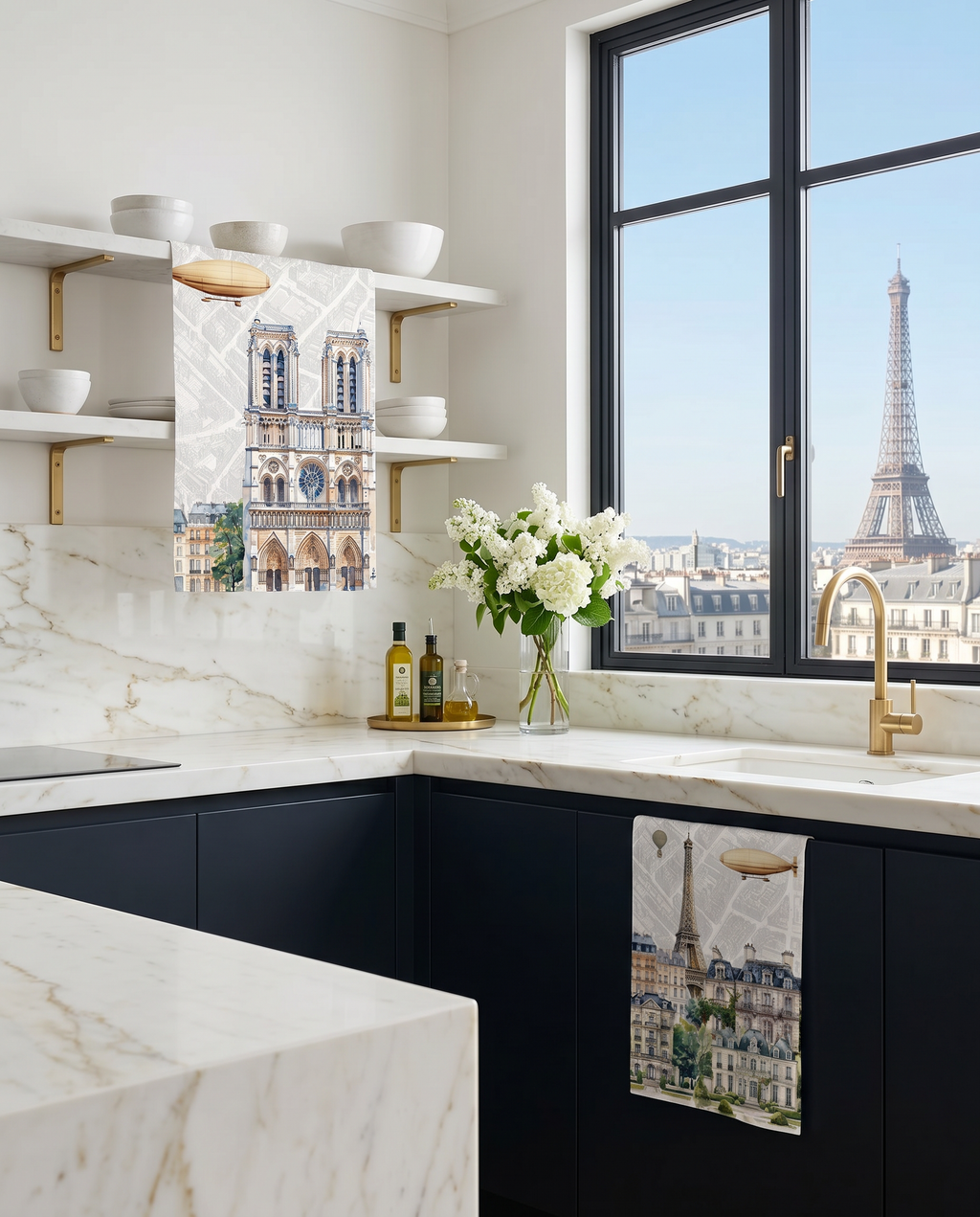 Paris Kitchen Towels Pure Linen